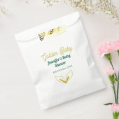 Faux goud bladgroen bos betoverd baby shower bedankzakje (Gezegeld)