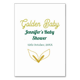 Faux goud bladgroen bos betoverd baby shower kaart