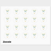 Faux goud bladgroen bos betoverd baby shower ronde sticker (Vel)
