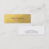 faux goud | Eelegant Mini Visitekaartje (Voorkant / Achterkant)