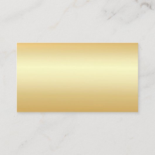 Faux Goud Elegant Eenvoudig Professioneel Modern Visitekaartje (Achterkant)