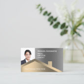 Faux goud- en zilvermetelrealiteit visitekaartje (Staand voorkant)