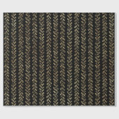 Faux goud en zwart patroon cadeaupapier (Vlak)