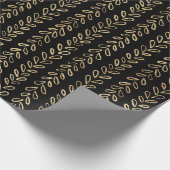 Faux goud en zwart patroon cadeaupapier (Hoek)