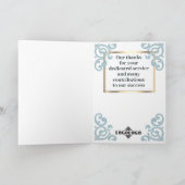 Faux goud floreren elk jaar werknemer jubileum kaart (Binnen)