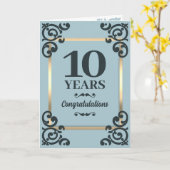 Faux goud floreren elk jaar werknemer jubileum kaart (Gele Bloem)