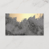 Faux goud geborsteld en marmeren steen visitekaartje (Achterkant)