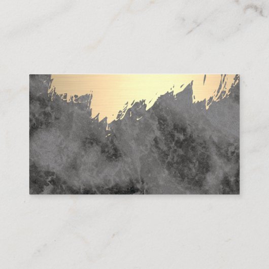 Faux goud geborsteld en marmeren steen visitekaartje (Achterkant)