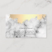 Faux goud geborsteld en marmeren steen visitekaartje (Achterkant)