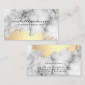 Faux goud geborsteld en marmeren steen visitekaartje (Voorkant / Achterkant)