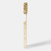 Faux Goud Geborsteld Metaal Glitter Monogram Naam iPhone Hoesje (Rechterkant)