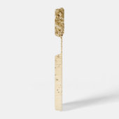 Faux Goud Geborsteld Metaal Glitter Monogram Naam iPhone Hoesje (Rechterkant)