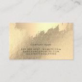 Faux goud geborsteld Metallic goud driehoek patroo Visitekaartje (Achterkant)