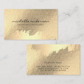 Faux goud geborsteld Metallic goud driehoek patroo Visitekaartje (Voorkant / Achterkant)