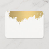 Faux goud geborsteld / zwart Lux Visitekaartje (Achterkant)