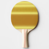 Faux goud, glansend, metallisch, geel, golden, gra tafeltennisbatje (Achterkant)