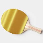Faux goud, glansend, metallisch, geel, golden, gra tafeltennisbatje (Zijkant)