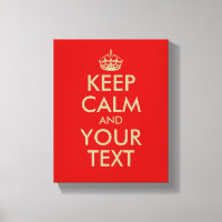 Faux goud Houd kalm verpakt canvas print