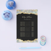 Faux goud iriserende glitter prijslijst flyer (Enkel)