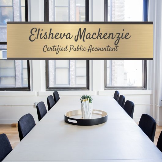 Faux Goud Kantoor Deurteken Naam Bord CPA Deurbordje