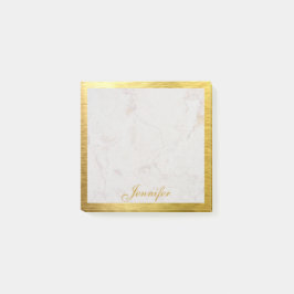 Faux Goud Lijst Wit Marmer Kalligrafie Post-it® Notes