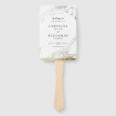 Faux goud marmer luxe moderne bruiloft programma handwaaier (Voorkant)