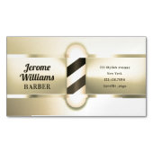 Faux goud metallic kapperspaal magnetisch visitekaartje (Voorkant)