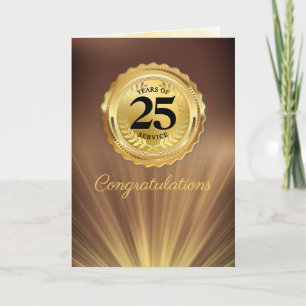 Faux goud op maat jaar werknemer jubileumkaart kaart