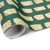 Faux goud patroon en donkergroen cadeaupapier (Rol Hoek)
