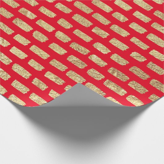 Faux goud patroon en rood cadeaupapier (Hoek)