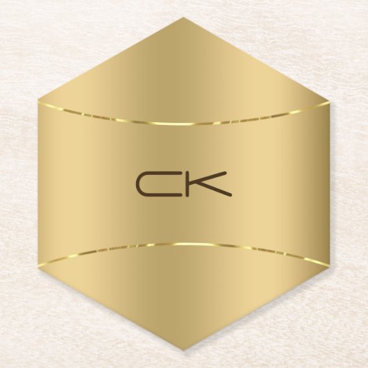 Faux goud Roestvrij staal Kartonnen Onderzetters (Voorkant)