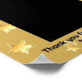 Faux goud-sparkle werknemer van de maand foto poster (Hoek)