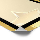 Faux goud-sparkle werknemer van de maand foto poster (Hoek)