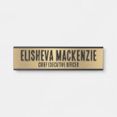 Faux Goud Vette Kantoor Deurteken Naam Bord Deurbordje (Voorkant)