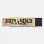 Faux Goud Vette Kantoor Deurteken Naam Bord Deurbordje (Voorkant)