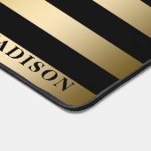 Faux goud & zwarte strepen geometrisch patroon bureaumat (Hoek)