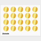 Faux gouden achtergrond blanco Sjabloon trendy ele Ronde Sticker (Vel)