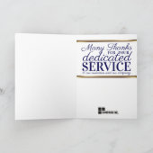 Faux gouden bar mijlpaal werknemer jubileumkaart kaart (Binnen)