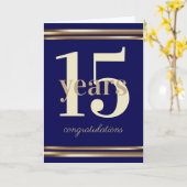 Faux gouden bar mijlpaal werknemer jubileumkaart kaart (Gele Bloem)