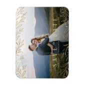 Faux gouden bijtende botanische foto, behalve de d magneet (Verticaal)