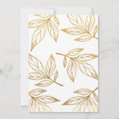 Faux gouden bladeren gezegend met foto groene vaka kaart (Achterkant)