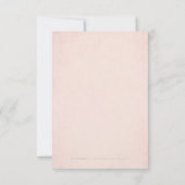 Faux gouden blush elegant  kant bruiloft RSVP (Achterkant)