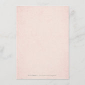 Faux gouden blush elegante kant bruiloft details k informatiekaartje (Achterkant)