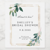 Faux gouden en groene vrijgezellenfeesten fles wijn etiket (Enkel label)