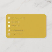 Faux gouden folie ananas QR-code Visitekaartje (Achterkant)