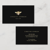 Faux gouden folie bij juweel logo visitekaartje (Voorkant / Achterkant)