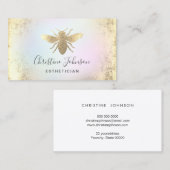 FAUX gouden folie bij logo op pastelkleuren Visitekaartje (Voorkant / Achterkant)