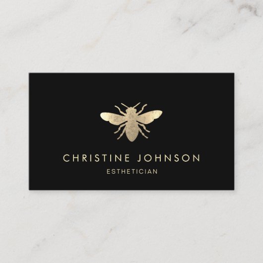 Faux gouden folie bij logo visitekaartje (Voorkant)