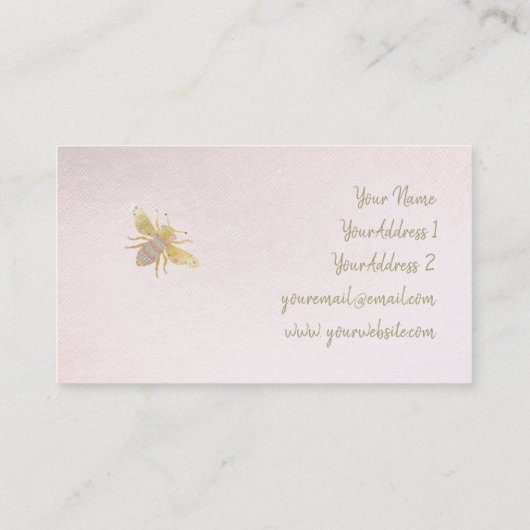 Faux gouden folie bij logo visitekaartje (Achterkant)