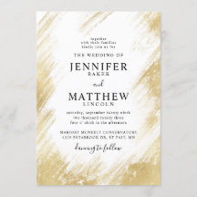 Faux Gouden Folie Borstel Slag Bruiloft